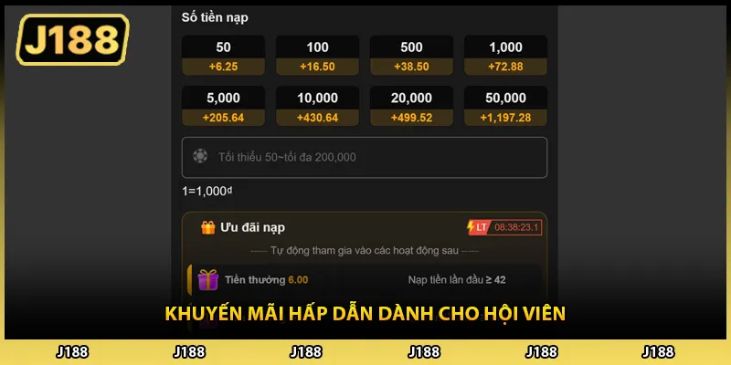 Khuyến mãi hấp dẫn dành cho hội viên
